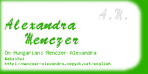 alexandra menczer business card
